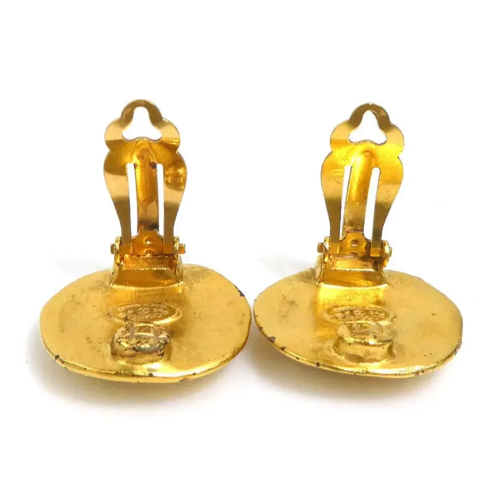 Chanel Cc Logo Clip-On Earrings Gold- #266447C58B